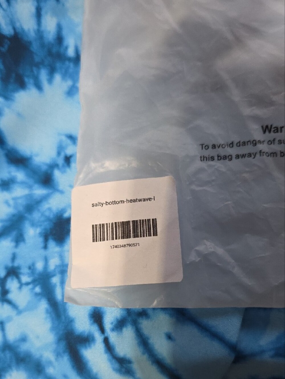 NWT Skatie Blue Tie-Dye - SALTY "Heatwave" - Bikini Bottoms - Large - Picture 13 of 13